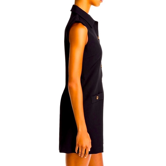 French Connection Azra button front shirt dress. Black. Size 6. - Picture 5 of 7